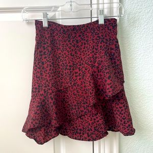 Altar’d State black and red leopard print skirt